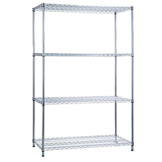 Stationary Adjustable Wire 4 Shelf Linen Rack - 24
